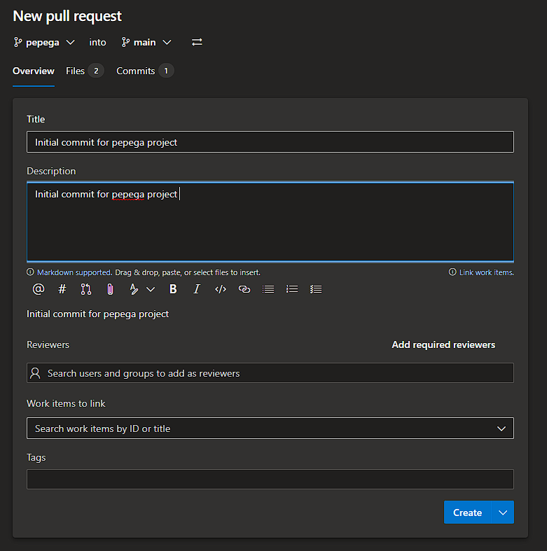 Details for Pull Request