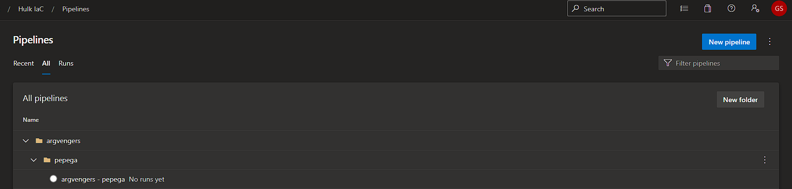 New pipeline created